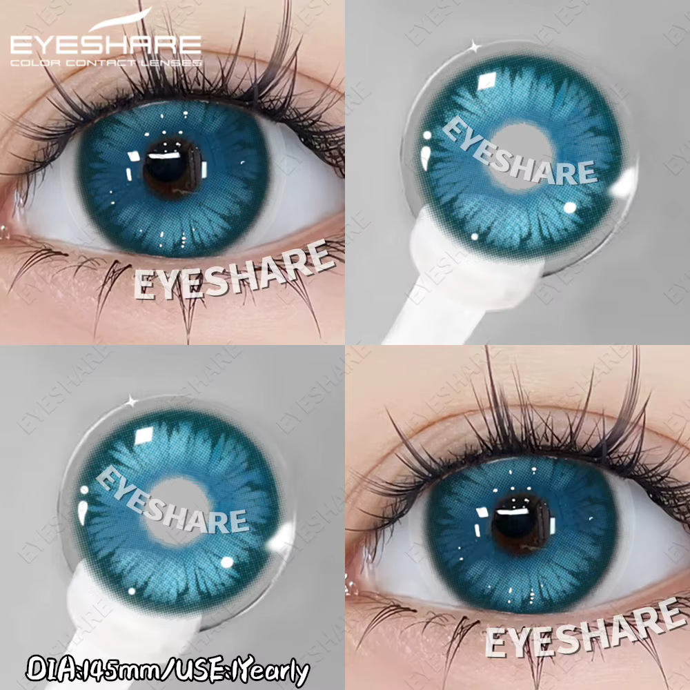 EYESHARE Anime lentilles de Contact colorées Cosplay yeux bleus