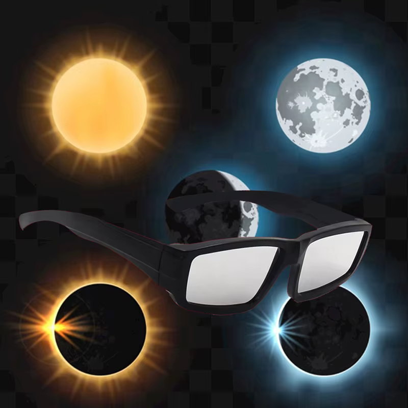 Lunettes d'observation d'éclipse solaire professionnelles, lunettes de protection pour les yeux, observation directe du soleil, lunettes pour éclipse totale