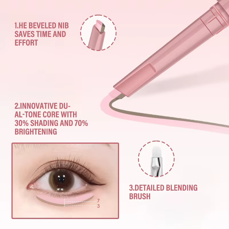 Crayon de ver à soie couché sous les yeux