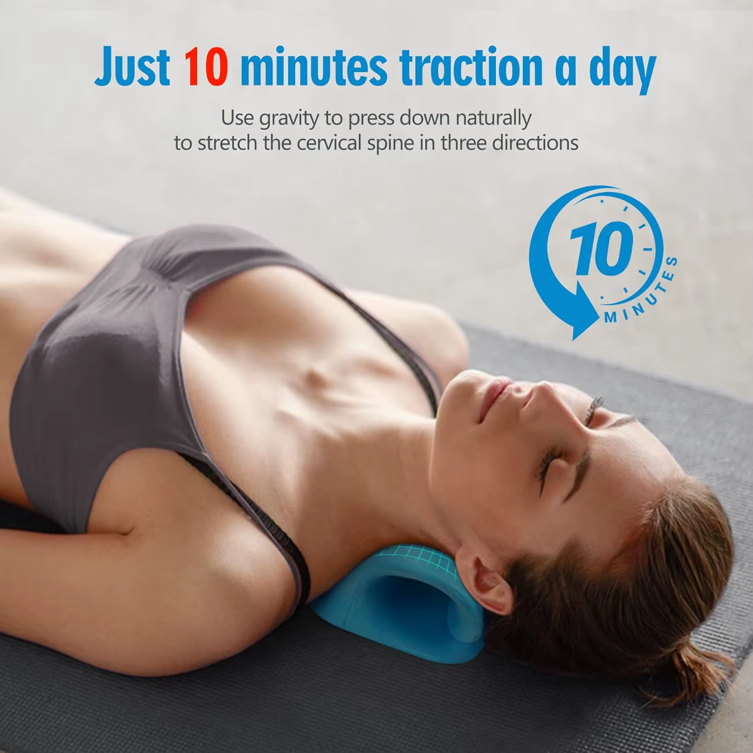 Appareil d'étirement du cou pour soulager la douleur, relaxant pour le cou et les épaules, dispositif de traction cervicale, oreiller pour la relaxation musculaire et le soulagement de la douleur TMJ