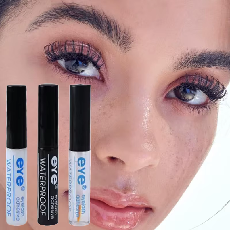 Colle pour faux cils transparente blanche et noire