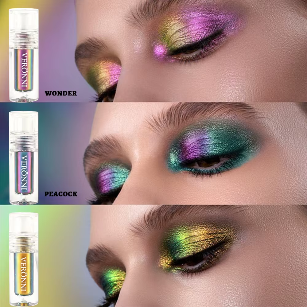 Fard à paupières liquide caméléon à Pigments chromés