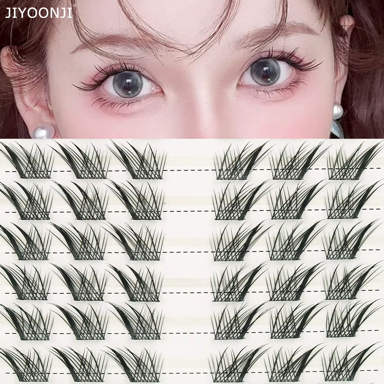 60 bouquets de faux cils en grappe
