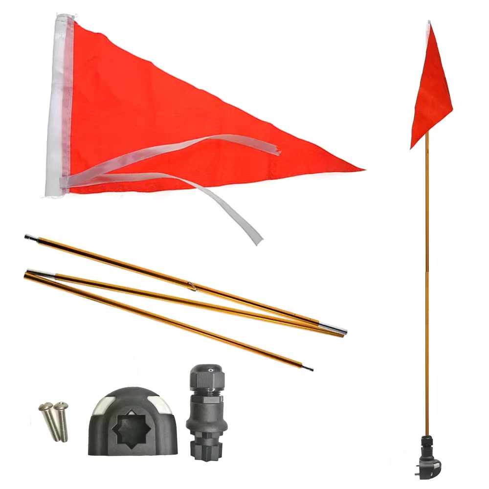 Drapeau de sécurité pour Kayak, canoës, planches à pagaie, bateau de pêche pliable