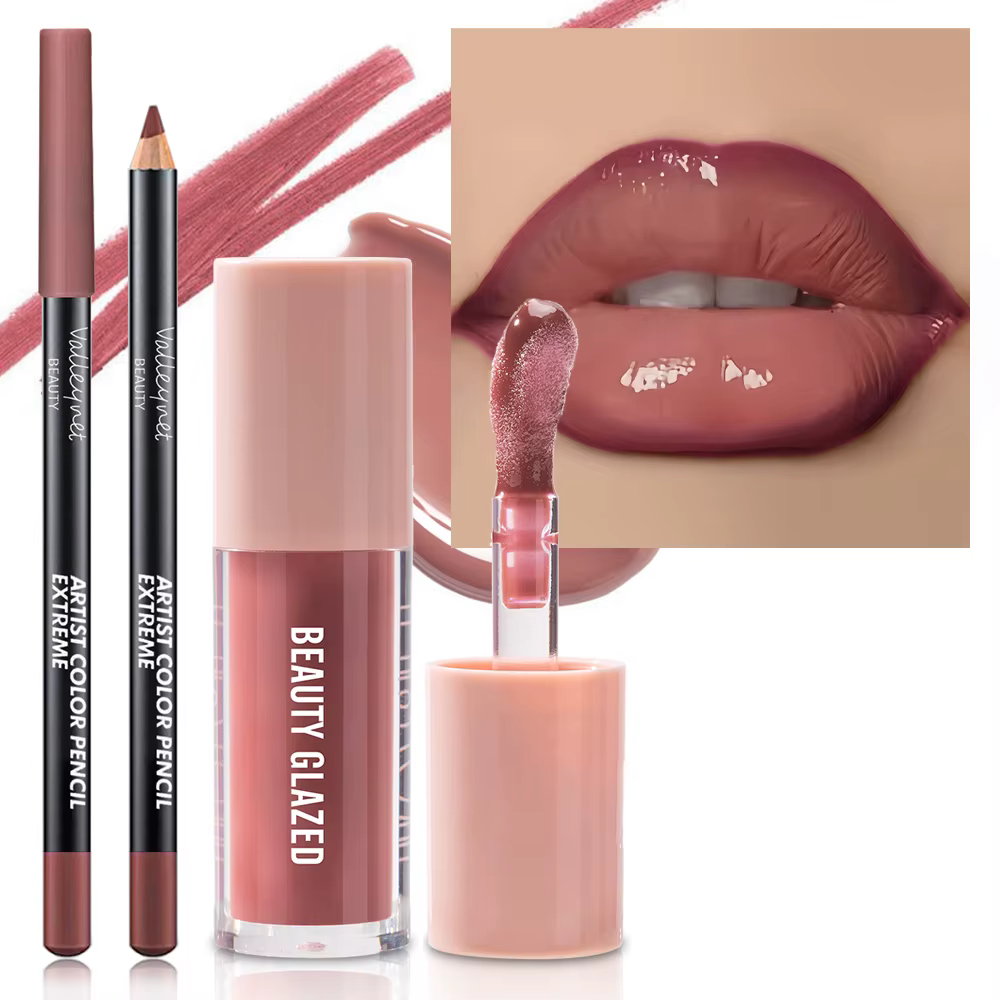 Maquillage pour les lèvres Texture velours 2 pièces/ensemble