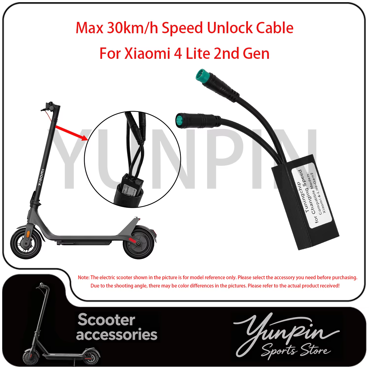 Câble de déverrouillage de vitesse Max 30 km/h pour trottinette électrique Xiaomi 4 Lite 2ème génération, limiteur de vitesse, plug & play OEM, installation facile, pièces de modification