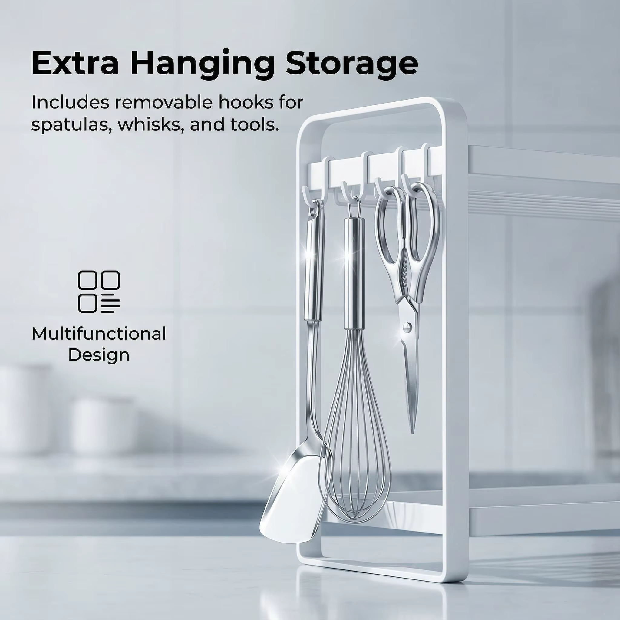 Étagère murale de cuisine en bois pour ustensiles, casseroles et épices - Décoration moderne et minimaliste pour la maison