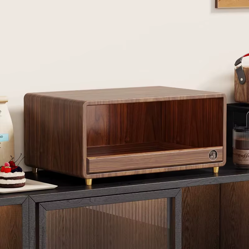 Meuble de rangement moderne en bois massif pour machine à café, support de comptoir, armoire de rangement pour tasses, meuble de cuisine, table à manger, support pour four à micro-ondes