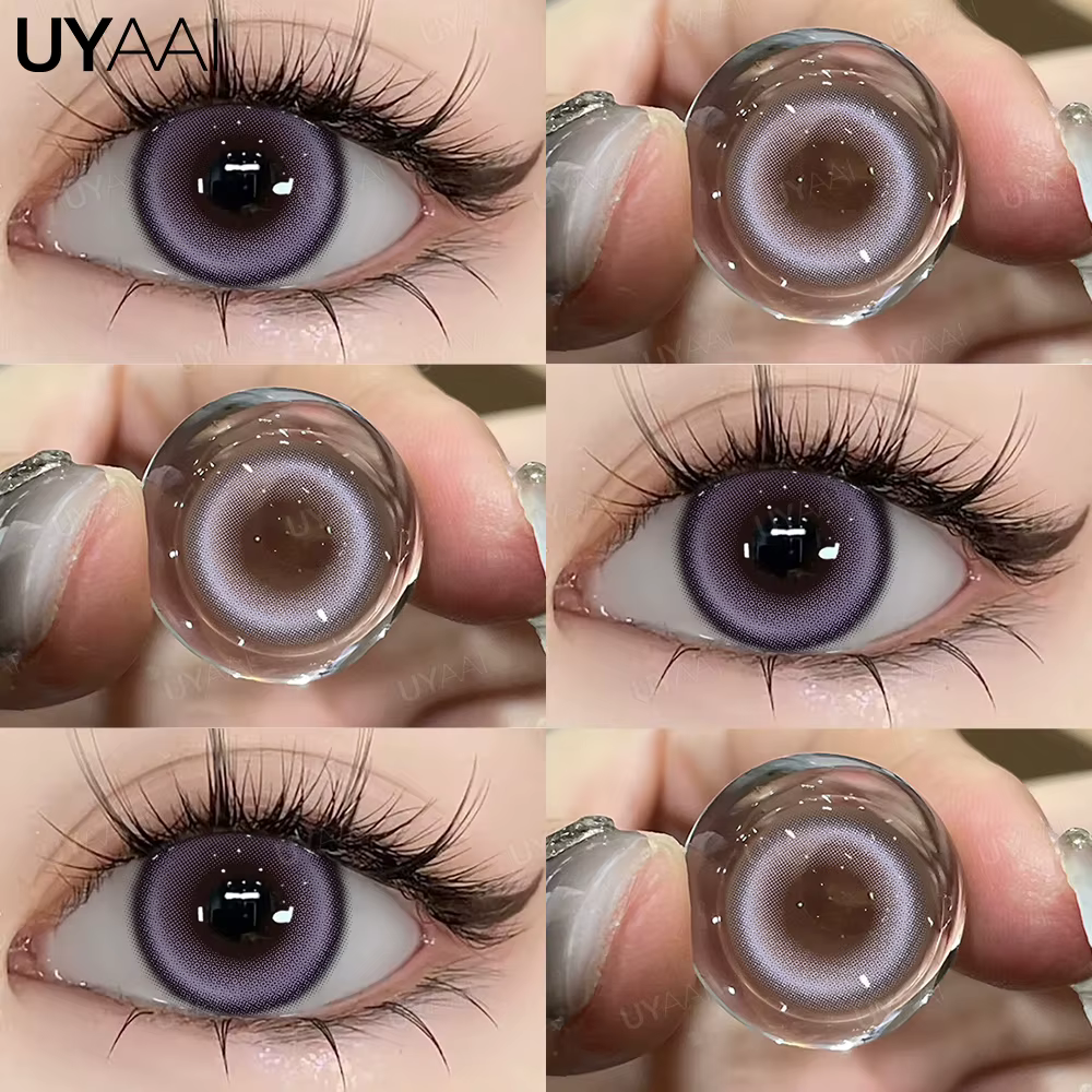 UYAAI 1 paire de lentilles violettes pour les yeux