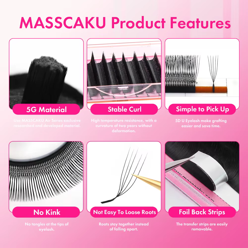 MASSCAKU – Extensions de cils en forme de U