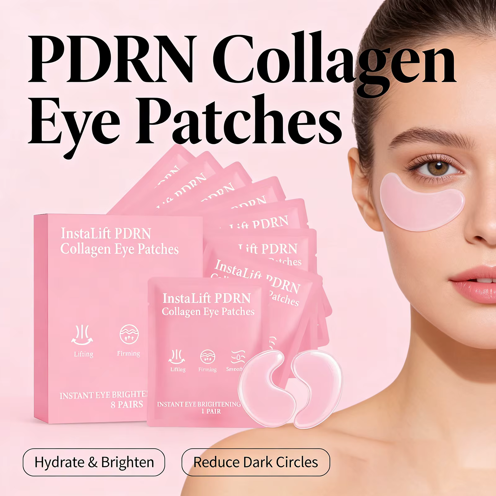 Patchs Hydrogel au Collagène pour les Yeux – Traitement Anti-Cernes & Anti-Poches