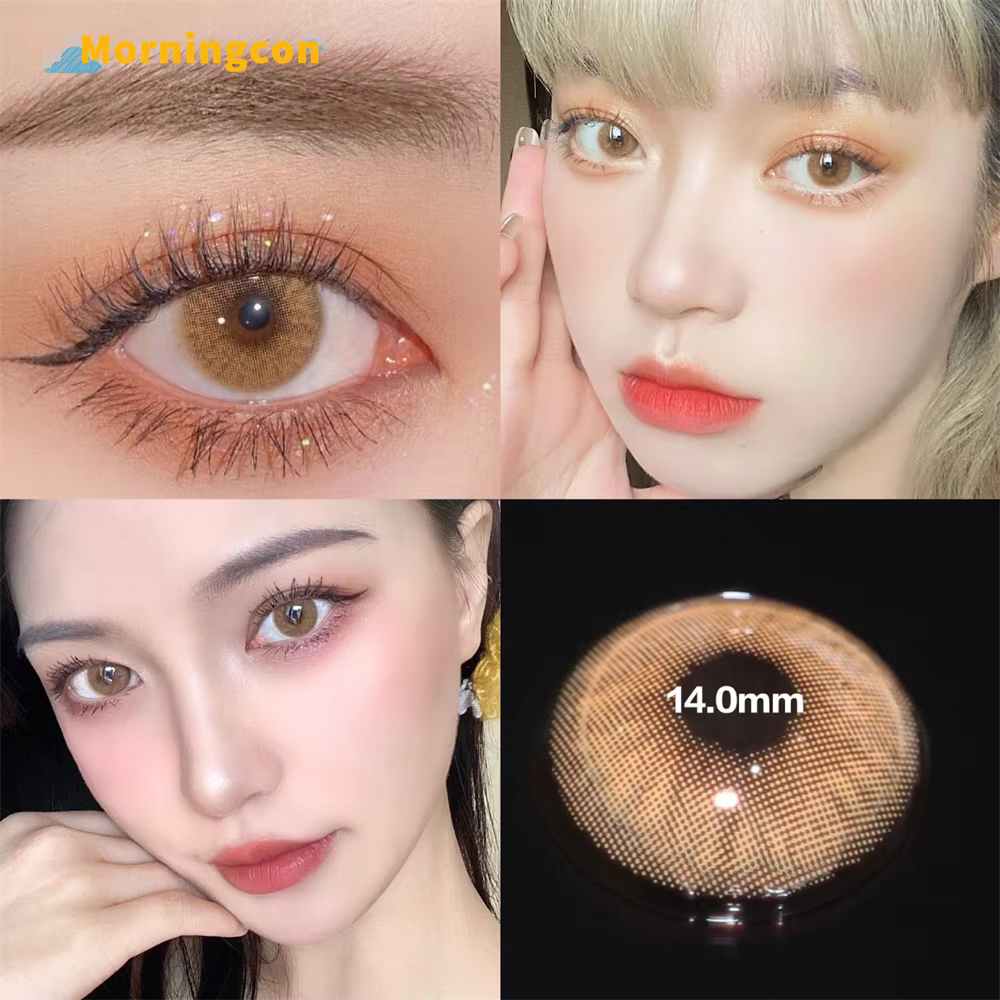 Morningcon – lentilles de Contact de couleur jaune vin pour les yeux