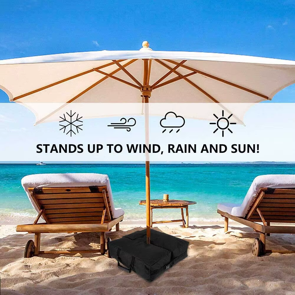 Accessoires de tente de fête extérieure coupe-vent : Base de parasol amovible avec sacs de sable fixes