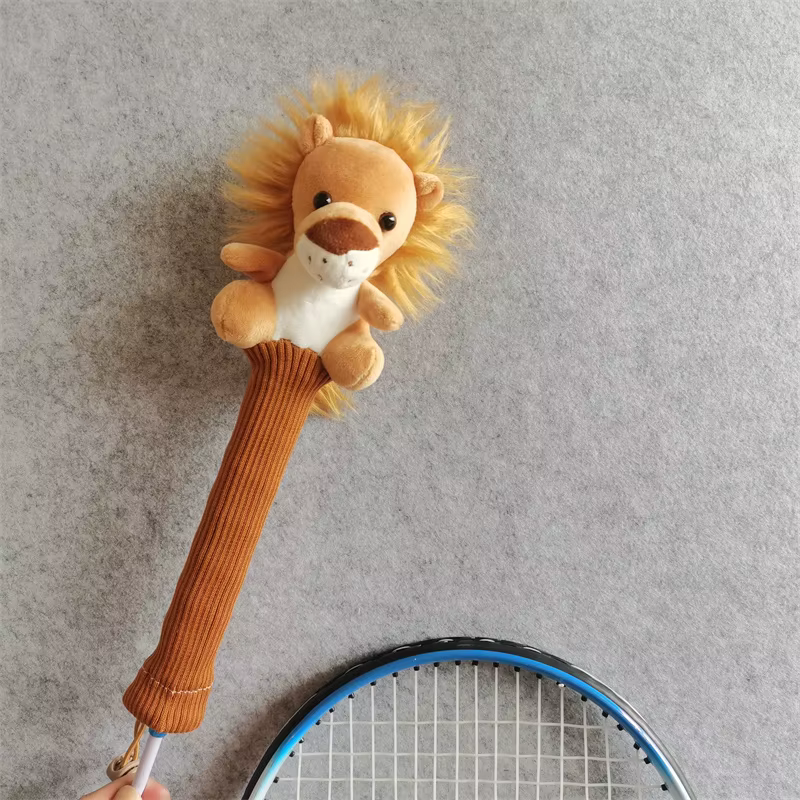 Juste de poignée de raquette de badminton animaux, protecteurs de poignée de dessin animé, cadeau artisanal