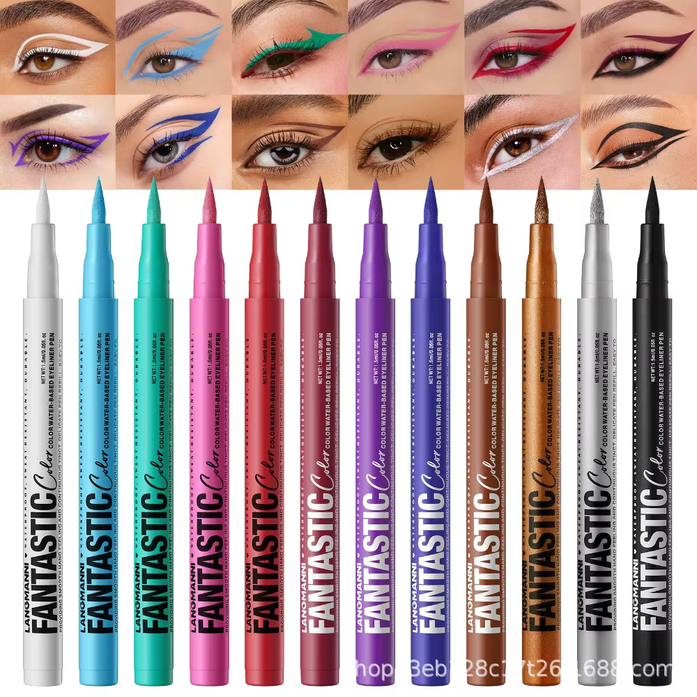 Crayon Eyeliner Gel à Application Facile Ultra-Lisse Imperméable Longue Tenue pour la Ligne des Yeux et des Cils