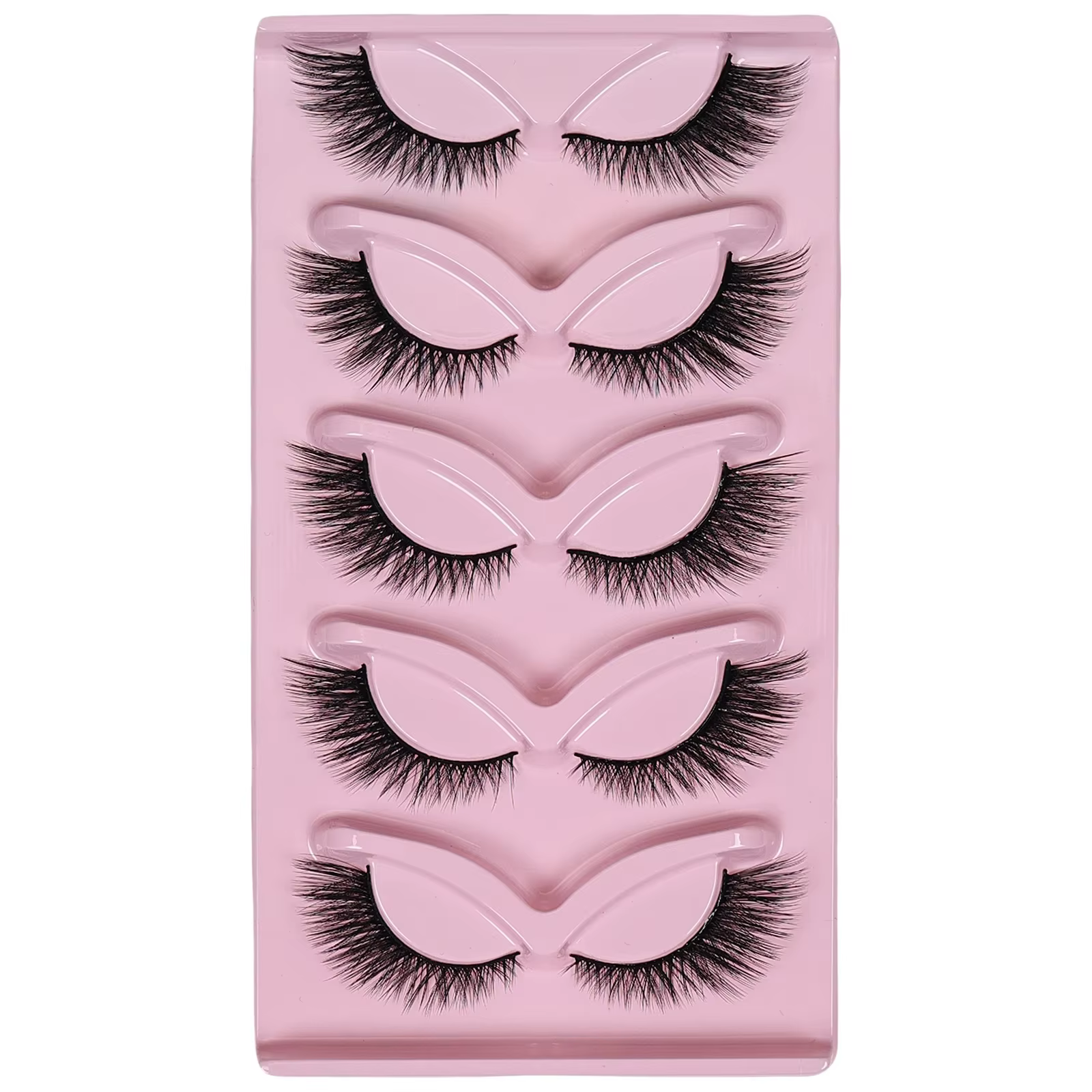 5 paires de cils oeil de chat faux