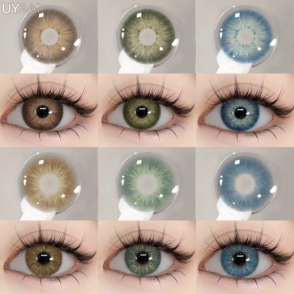 UYAAI 1 paire d'élèves colorées de haute qualité pour les yeux lentilles de mode coréenne contatos