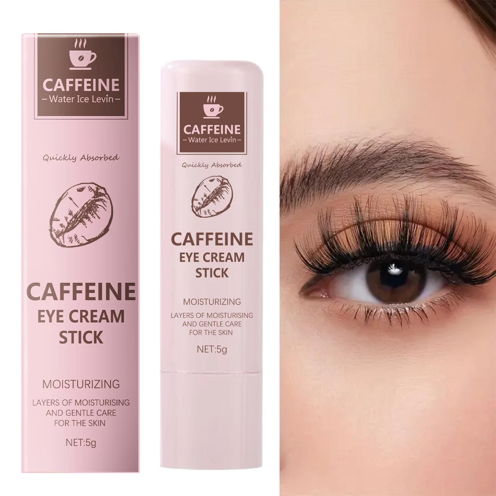 Le bâton de crème pour les yeux à la caféine nourrit la peau