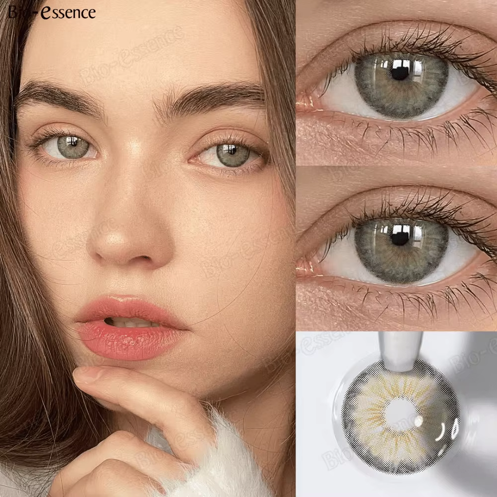 Bio-essence 1 paire de lentilles de contact de couleur verte