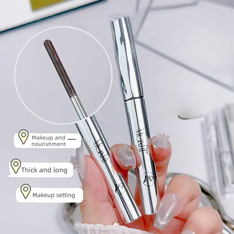 Mascara à tête de brosse spirale imperméable - Tube en acier