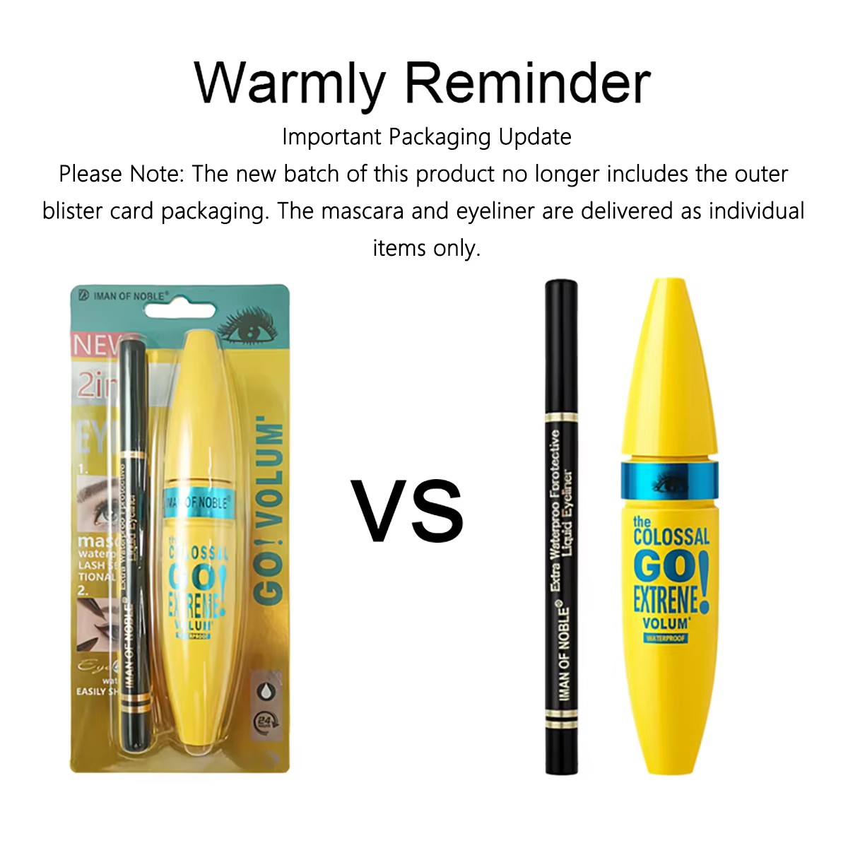 Mascara avec Eyeliner Combo noir mince ligne de dessin définition douce longue durée maquillage pour les yeux imperméable 2 pièces ensemble