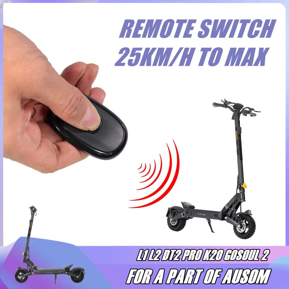 Interrupteur à distance pour limiteur de vitesse pour certains scooters électriques AUSOM L1 L2 MAX DT2 PRO K20 GOSOUL 2 KUGOO F3 PLUS, de 25 km/h à puissance illimitée