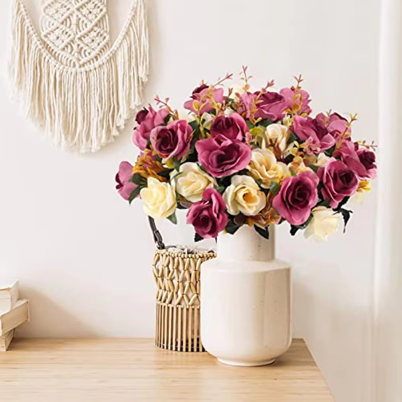Rose de mariage fleur artificielle florale tombe fête à la maison 1 bouquet décor fausse fleur maison décoration de mariage accessoires