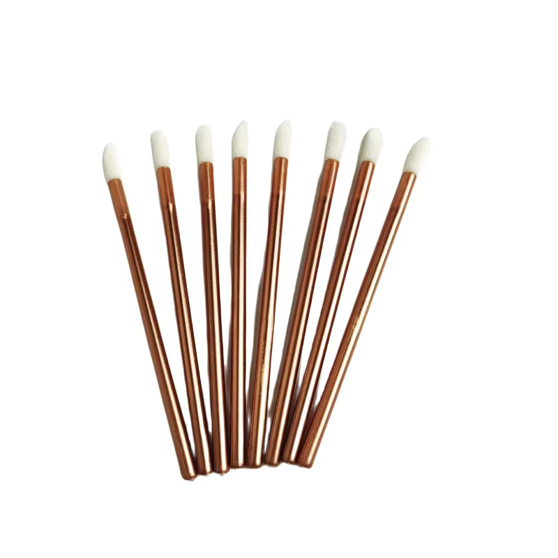 Brosse à lèvres jetable brillante série or Rose
