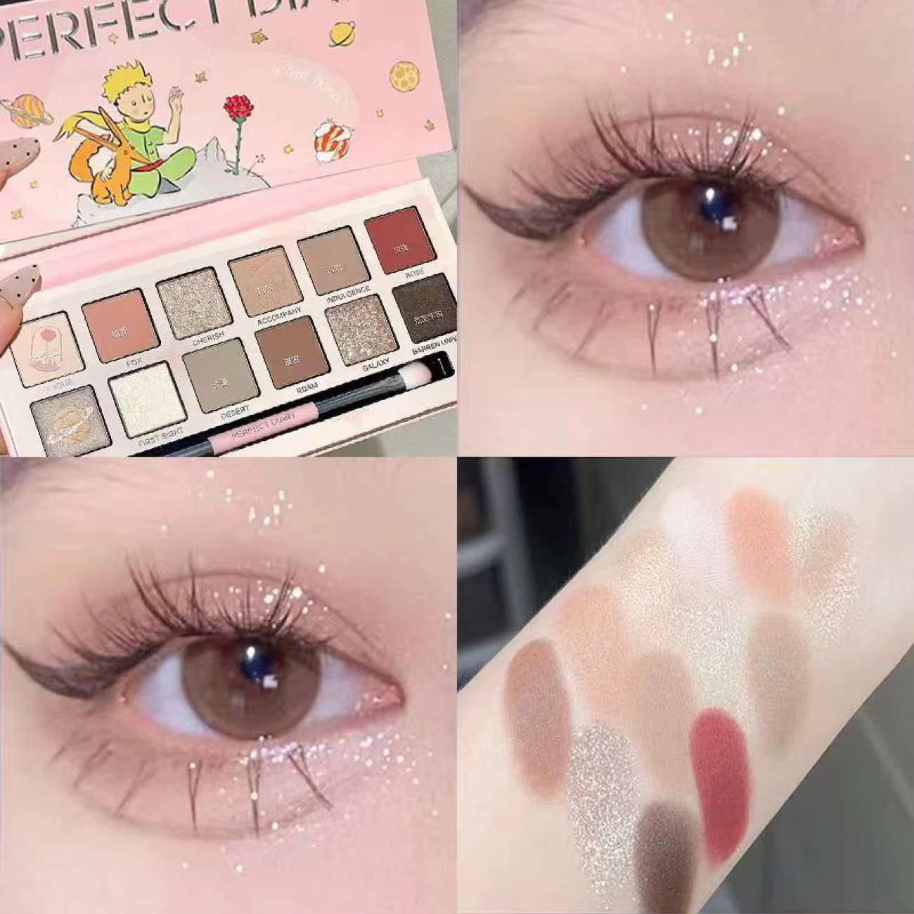 Perfectdiary maquillage 12 couleurs ombre à paupières plaque ensemble fard