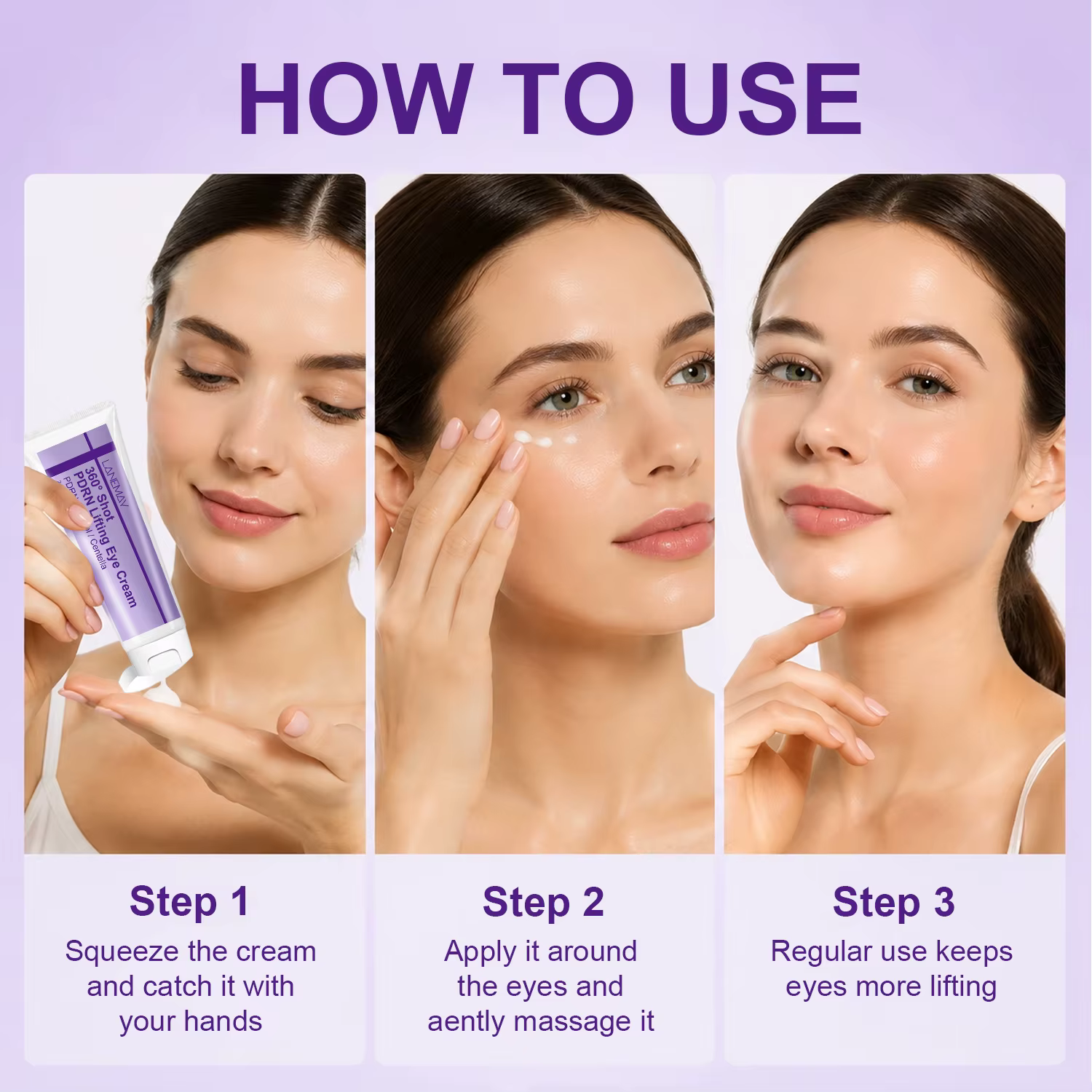 360 ° Crème pour les yeux liftante Shot PDRN – 60g. Formulé avec PDRN