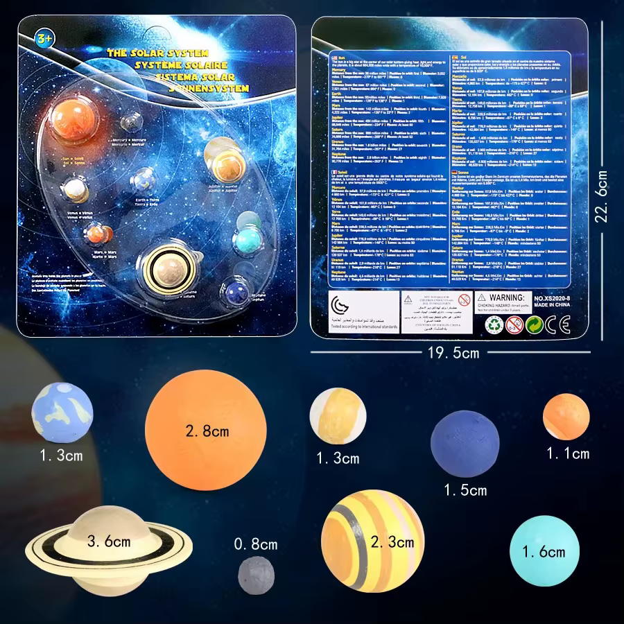 Simulation du système solaire, système planète cosmique, figurines de l'univers de la terre, matériel pédagogique, jouets éducatifs scientifiques