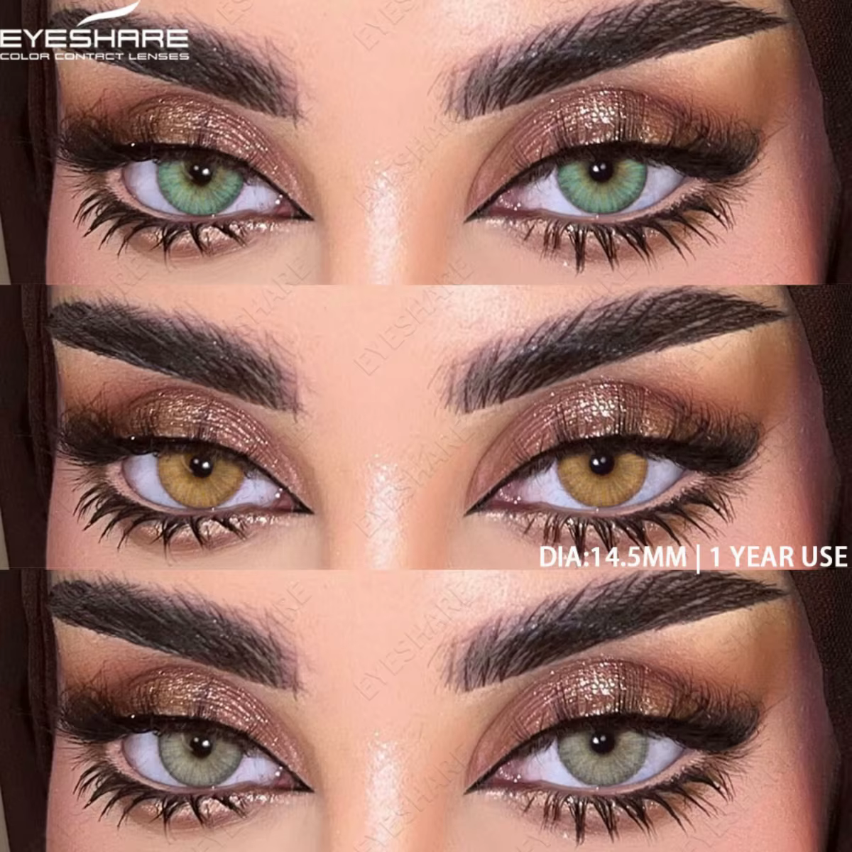 EYESHARE 1 paire de lentilles de Contact de couleur pour les yeux