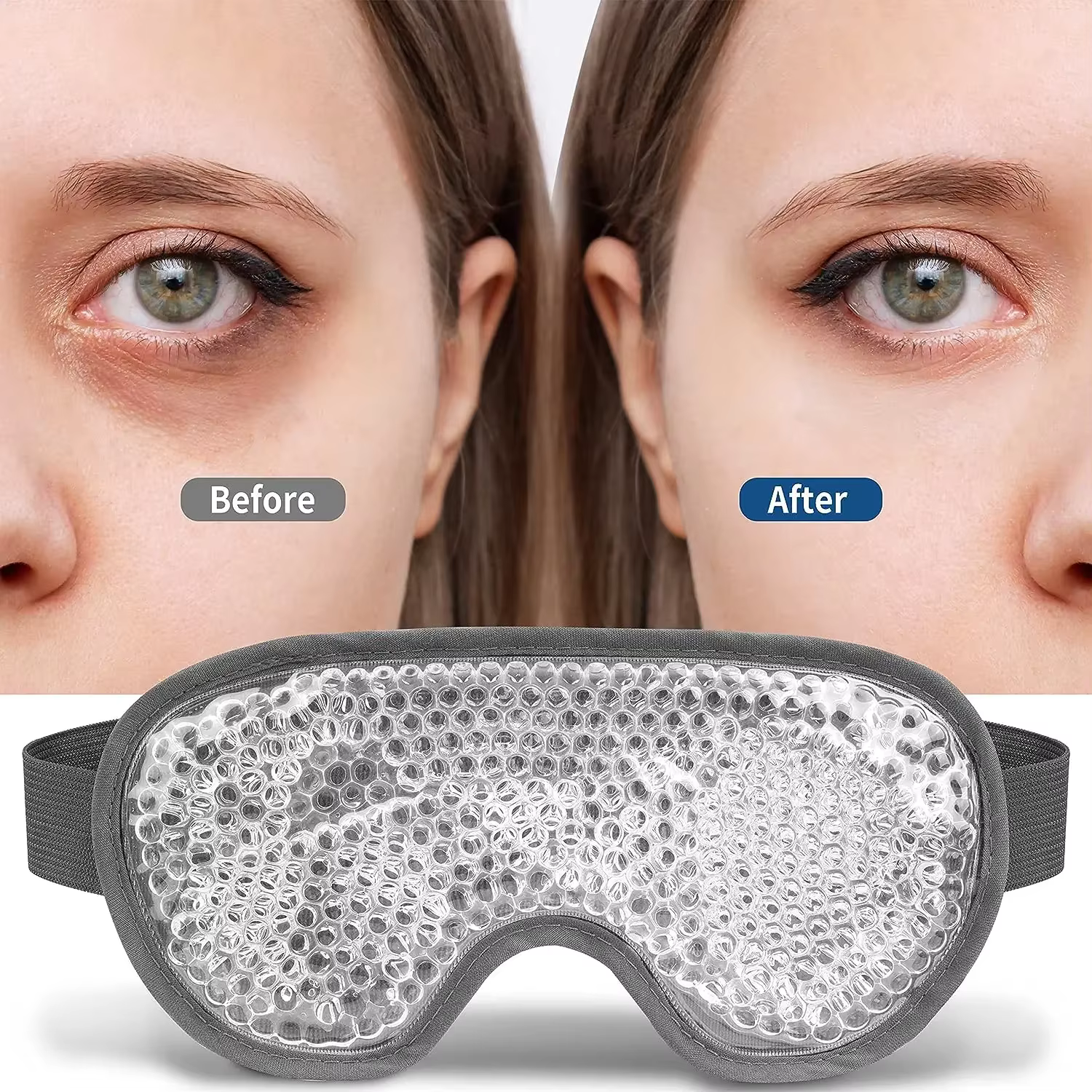 Masque rafraîchissant pour les yeux en gel réutilisable