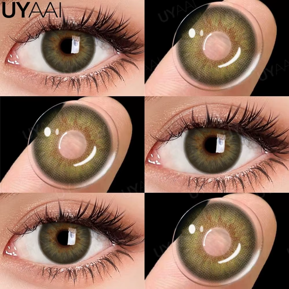 UYAAI NOUVEAU Lentilles de Contact Colorées Beauté Bleues Cosmétiques Maquillage des Yeux