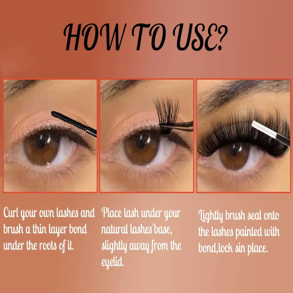 Faux cils 100D, style volume 3D