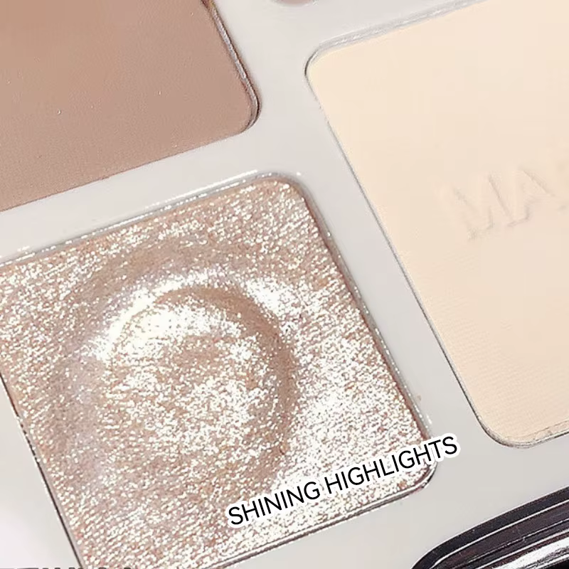 Palette de poudre pour le visage stéréoscopique naturelle