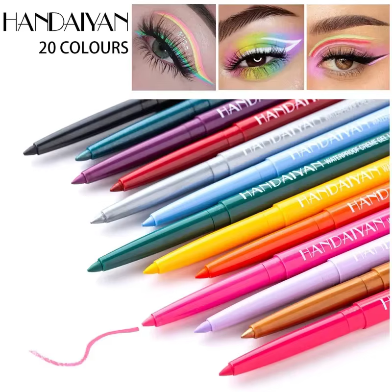 Nouveau Eyeliner mat nacré imperméable de 20 couleurs pas facile à tacher stylo