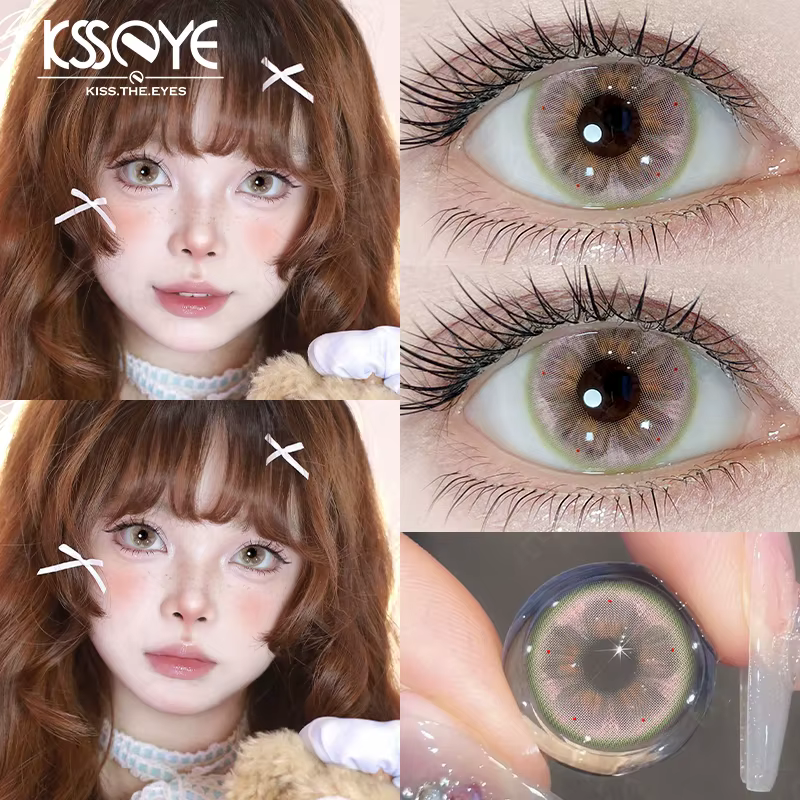 KSSEYE 1 paire de lentilles colorées pour les yeux avec dioptries Prescription