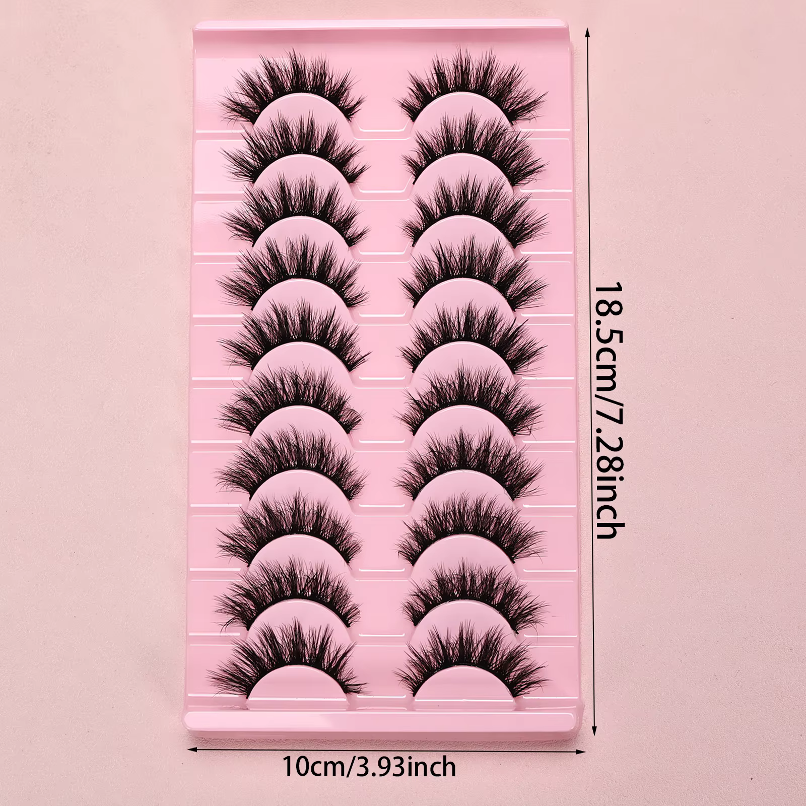 10 paires de faux cils 3D moelleux