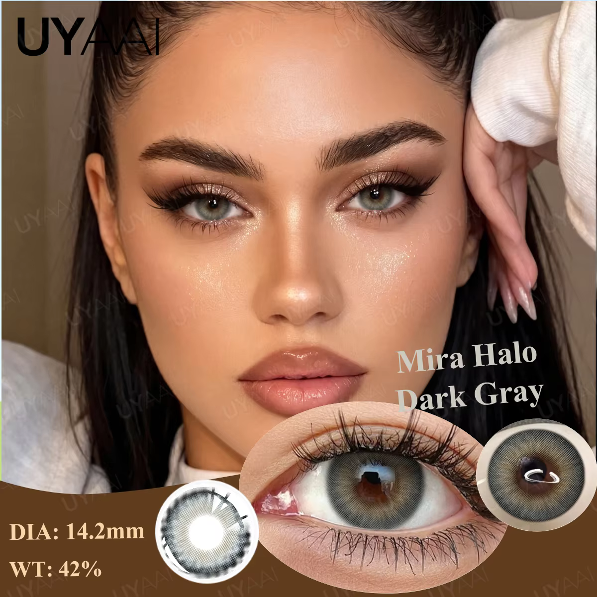 Lentilles de contact grises UYAAI