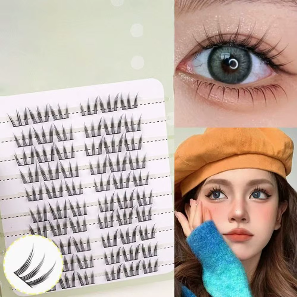 Nouveau Bricolage faux cils 10 rangées renard moelleux Anime