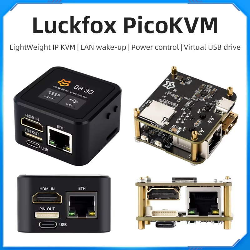 Luckfox PicoKVM Base IP KVM outil de gestion à distance 256M DDR3 pour serveur de contrôle PC Support d'entretien Capture vidéo entrée HID