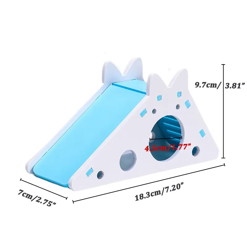 Jouet coulissant pour Hamster assemblé, cochon d'inde, ours doré, maison de Hamster colorée en bois, petits animaux, Cage, jouets, accessoires pour Hamster