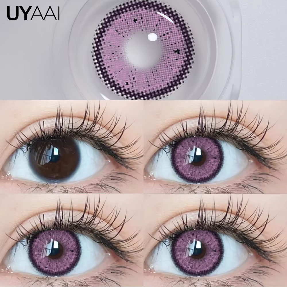 UYAAI 1 paire de lentilles violettes pour les yeux