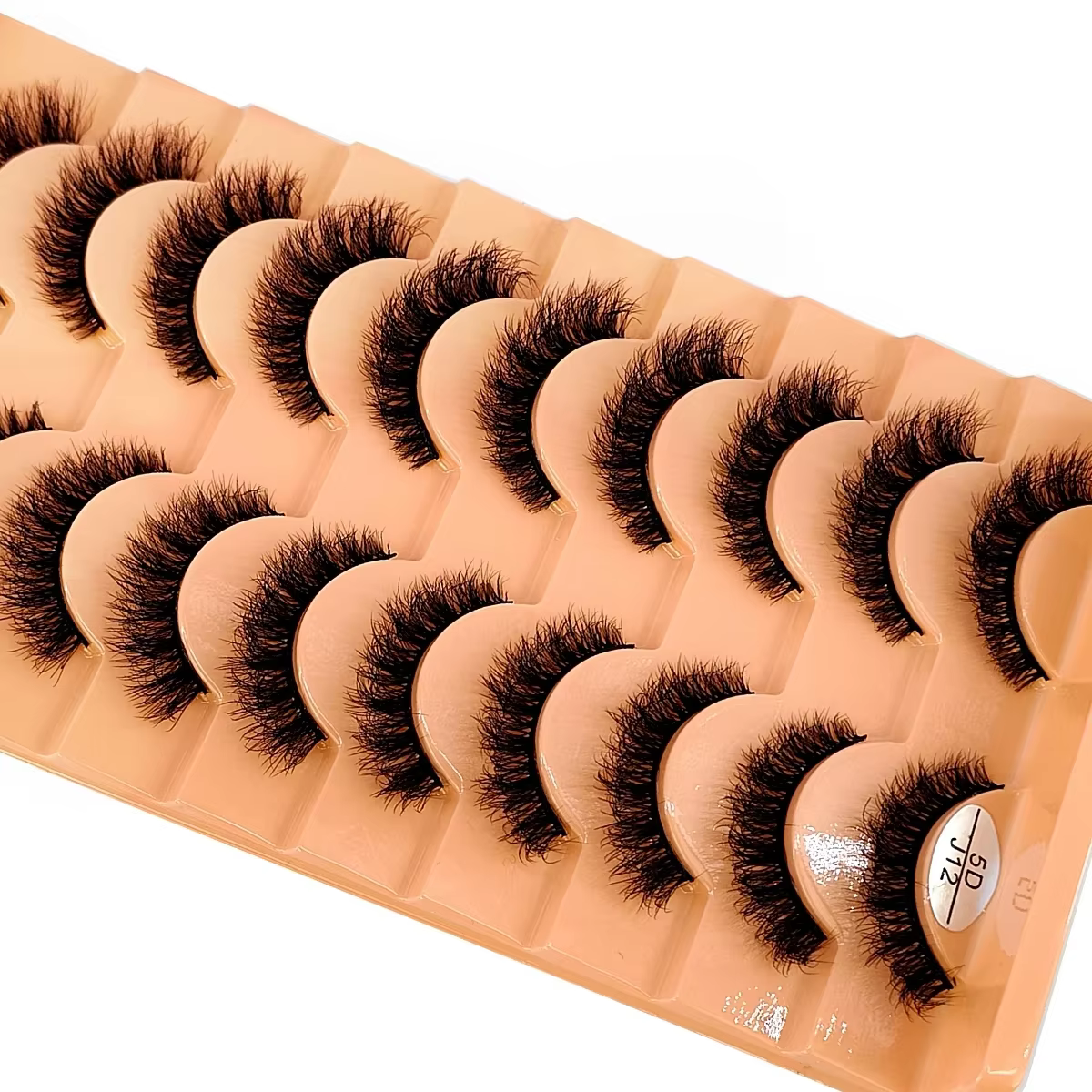 AMSDCN 10 paires de faux cils en vison synthétique faits à la main