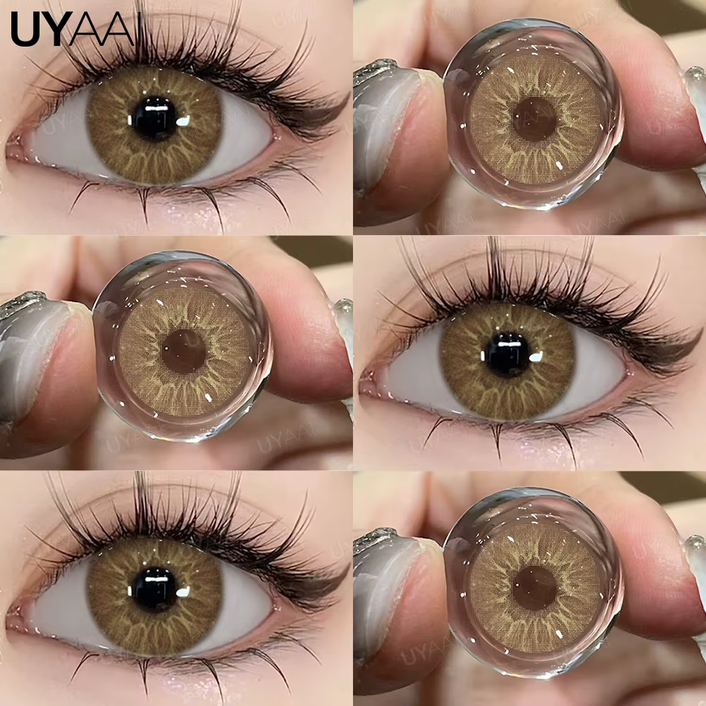 UYAAI 1 paire d'élèves colorées de haute qualité pour les yeux lentilles de mode coréenne contatos