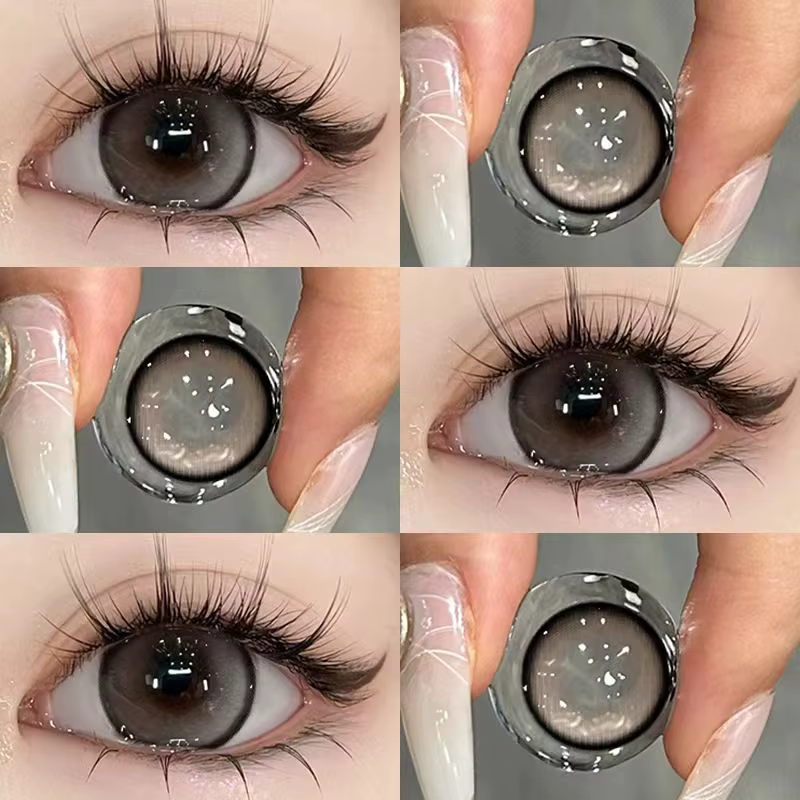 MILL CREEK 2 pièces lentilles de Contact de couleur lentille bleue grand diamètre pour les yeux avec myopie