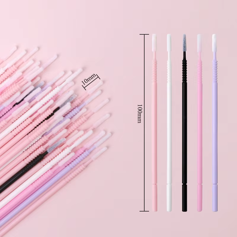 SAKURAHANA 100 pièces microbrosse jetable poignée en spirale Mascara baguettes applicateur cils brosses Extension