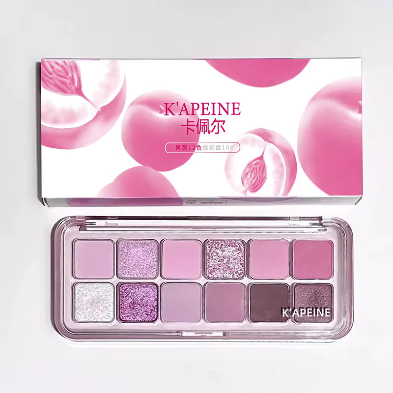 Palette de fards à paupières 12 couleurs cerise prune