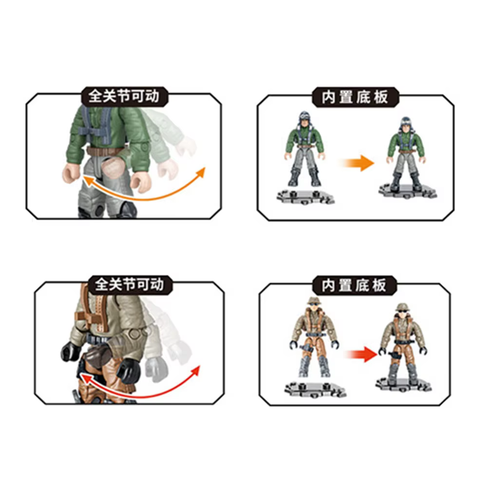 Soldats militaires de la Seconde Guerre mondiale Blocs de construction de figurines de l'armée SWAT Special Force, jouets en briques pour enfants, cadeau 